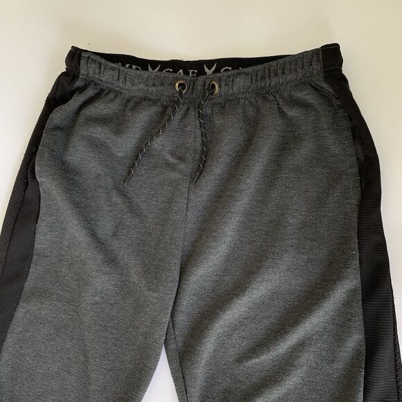 GAME TIME Gray Sweatpants Men Large Drawstring Cuffed Lounge Training Gym Casual - Picture 3 of 8